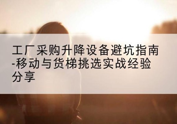 勃利移动式升降机怎么选-工厂采购升降设备避坑指南-移动与货梯挑选实战经验分享